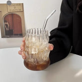 Wavy Glass Coffee Cup